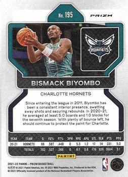 2021-22 Panini Prizm - Silver #195 Bismack Biyombo Back