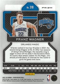 2021-22 Panini Prizm - Silver #310 Franz Wagner Back