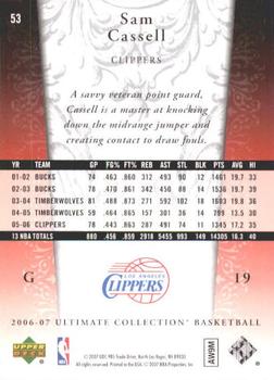 2006-07 Upper Deck Ultimate Collection #53 Sam Cassell Back