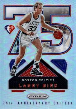 2021-22 Panini Prizm - NBA 75th Logo Hobby Silver #4 Larry Bird Front