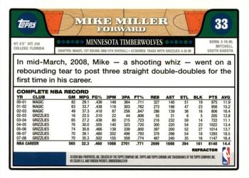 2008-09 Topps Chrome - Refractors #33 Mike Miller Back