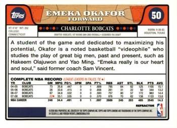 2008-09 Topps Chrome - Refractors #50 Emeka Okafor Back