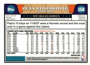 2008-09 Topps Chrome - Refractors #158 Peja Stojakovic Back