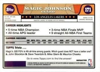 2008-09 Topps Chrome - Refractors #171 Magic Johnson Back