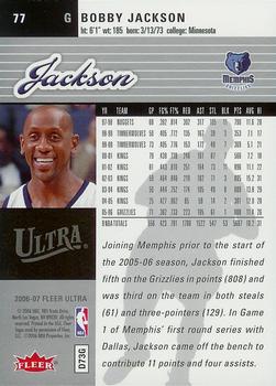 2006-07 Ultra #77 Bobby Jackson Back