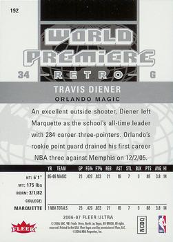 2006-07 Ultra #192 Travis Diener Back