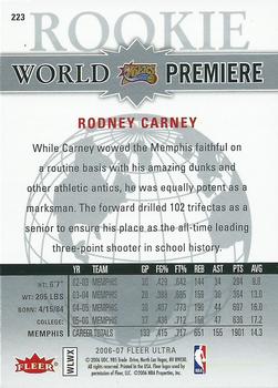 2006-07 Ultra #223 Rodney Carney Back