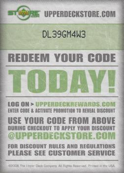 2006-07 Upper Deck #NNO Upperdeckstore.com Promo Code Back