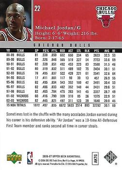 2006-07 Upper Deck #22 Michael Jordan Back