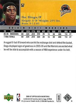2006-07 Upper Deck #57 Ike Diogu Back