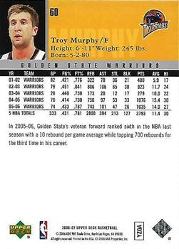 2006-07 Upper Deck #60 Troy Murphy Back