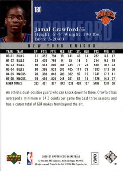 2006-07 Upper Deck #130 Jamal Crawford Back