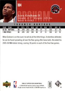 2006-07 Upper Deck #184 Joey Graham Back