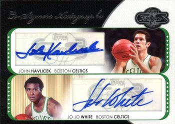 2008-09 Topps Co-Signers - Dual Autographs #CS-HW John Havlicek / Jo Jo White Front