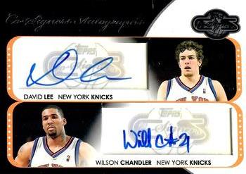 2008-09 Topps Co-Signers - Dual Autographs #CS-LC David Lee / Wilson Chandler Front