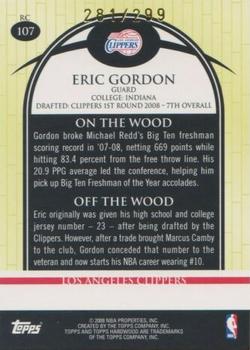 2008-09 Topps Hardwood - Hardwood #107b Eric Gordon Back