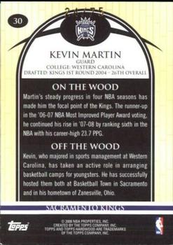 2008-09 Topps Hardwood - Mahogany #30 Kevin Martin Back