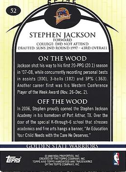 2008-09 Topps Hardwood - Mahogany #52 Stephen Jackson Back