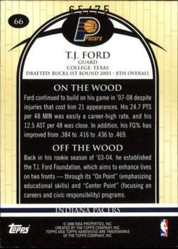 2008-09 Topps Hardwood - Mahogany #66 T.J. Ford Back