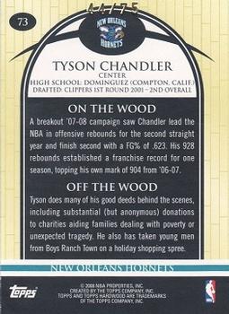 2008-09 Topps Hardwood - Mahogany #73 Tyson Chandler Back