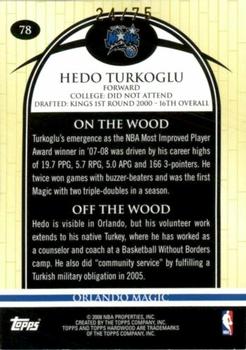 2008-09 Topps Hardwood - Mahogany #78 Hedo Turkoglu Back