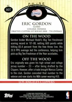 2008-09 Topps Hardwood - Mahogany #107 Eric Gordon Back