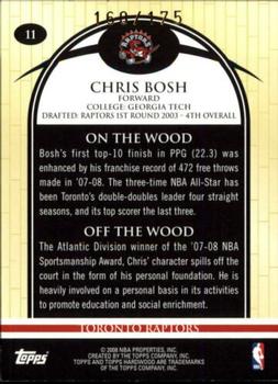 2008-09 Topps Hardwood - Maple #11 Chris Bosh Back