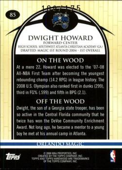 2008-09 Topps Hardwood - Maple #85 Dwight Howard Back