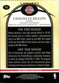 2008-09 Topps Hardwood - Maple #90 Chauncey Billups Back