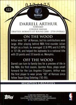 2008-09 Topps Hardwood - Maple #122b Darrell Arthur Back