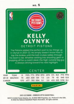 2021-22 Donruss Optic #5 Kelly Olynyk Back