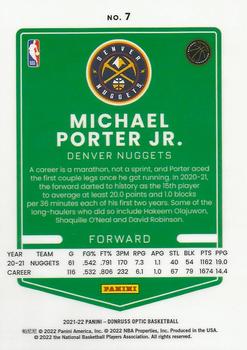 2021-22 Donruss Optic #7 Michael Porter Jr. Back