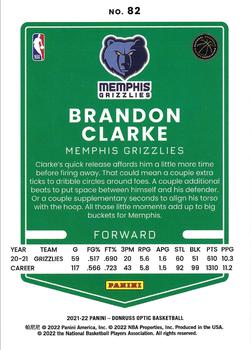 2021-22 Donruss Optic #82 Brandon Clarke Back