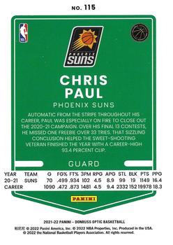 2021-22 Donruss Optic #115 Chris Paul Back