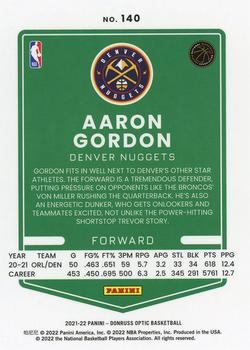 2021-22 Donruss Optic #140 Aaron Gordon Back