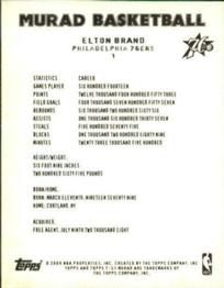 2008-09 Topps T-51 Murad - Mini #1 Elton Brand Back