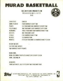2008-09 Topps T-51 Murad - Mini #63 Kenyon Martin Back