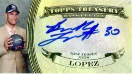 2008-09 Topps Treasury - Mini Exclusives Autographs #AME-BL Brook Lopez Front