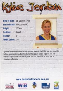 2007 Basketball Victoria WNBL #NNO Kylie Jordan Back