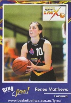 2003-04 Perth Lynx (WNBL) #02-2003/4 Renee Matthews Front