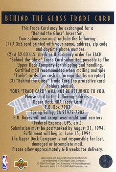1993-94 Upper Deck Special Edition - Behind the Glass Redemption #NNO Behind the Glass Trade Card Back