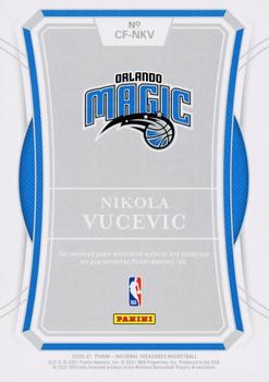 2021-22 Panini National Treasures - 2020-21 Panini National Treasures Basketball - Clutch Factor Signatures #CF-NKV Nikola Vucevic Back