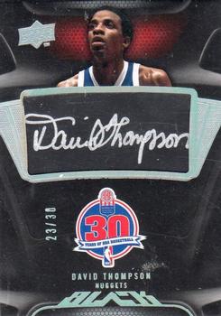 2008-09 UD Black - ABA/NBA 30th Anniversary Autographs #30-DT David Thompson Front