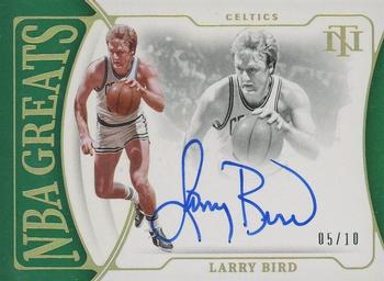 2021-22 Panini National Treasures - NBA Greats Signatures Gold #NGS-LBI Larry Bird Front