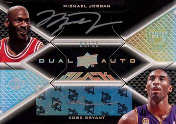 2008-09 UD Black - Dual Autographs #DA-JB Kobe Bryant / Michael Jordan Front