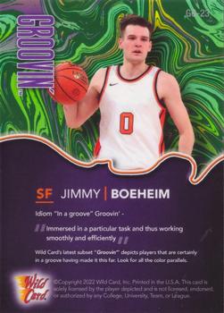 2021-22 Wild Card Alumination - Green Groovin' Purple Holo-Lux #GG-23 Jimmy Boeheim Back