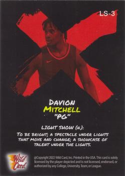 2021-22 Wild Card Alumination - Light Show Red #LS-3 Davion Mitchell Back