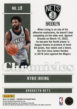 2021-22 Panini Chronicles #18 Kyrie Irving Back