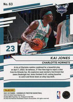 2021-22 Panini Chronicles #63 Kai Jones Back