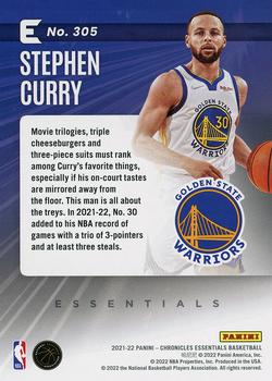 2021-22 Panini Chronicles #305 Stephen Curry Back